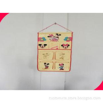Customized Cute Polyester 600D Printed Wall Pocket Organize